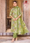 Lizza Vol 3 By Ganpati Cotton Printed Kurti With Bottom Dupatta 